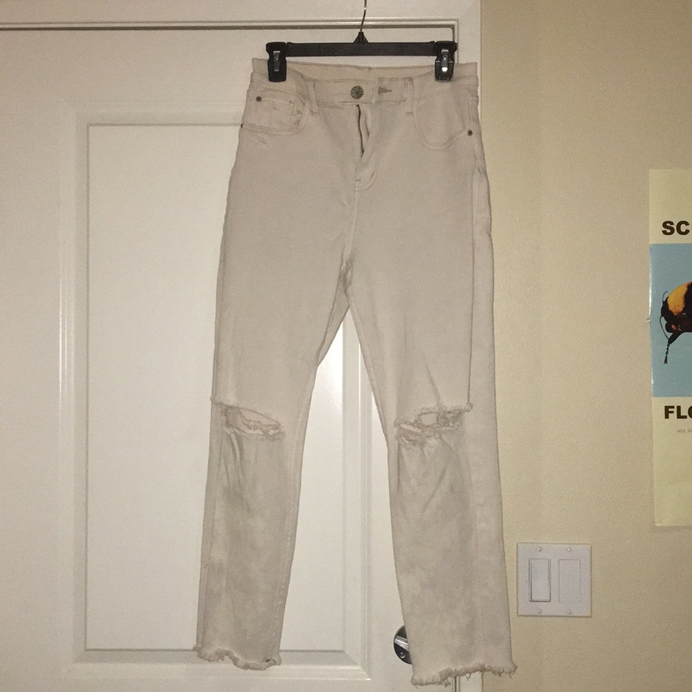 🌻2 FOR $20👒 Acid stained off white jeans